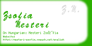 zsofia mesteri business card